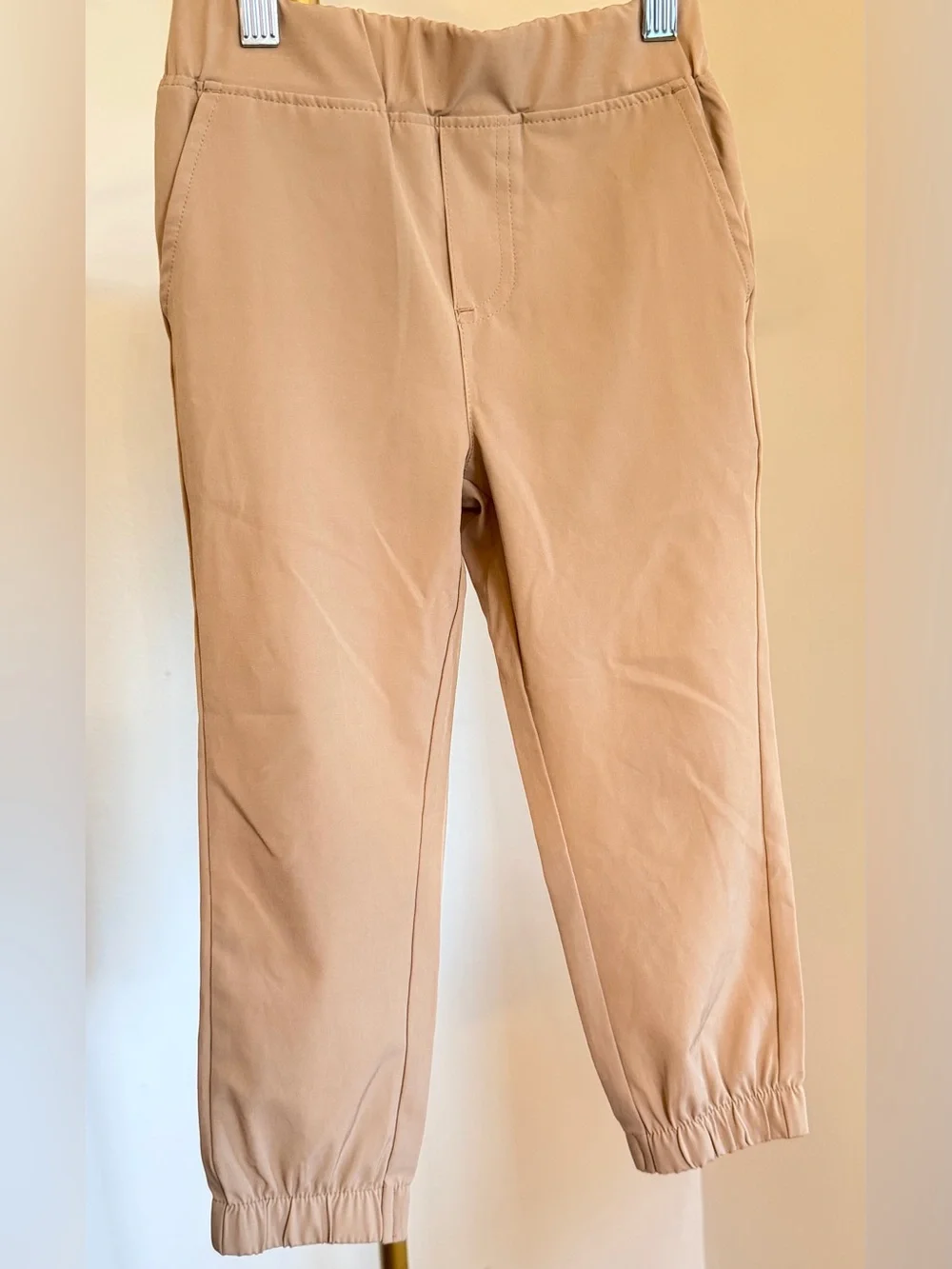The Original Ben Sherman Boy’s Tan Elastic-Hem Khaki Joggers